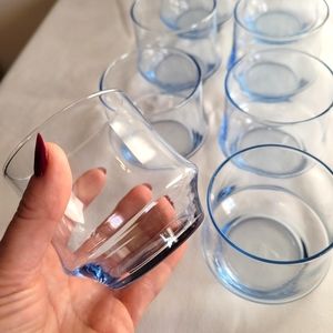 Set of 8 Vintage Libbey Ice Blue Glasses Tea Cooler Tumbler 8oz